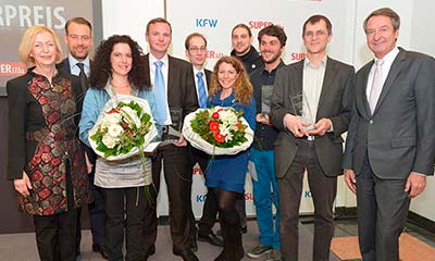 Die glücklichen Gewinner des Gründerpreis 2013.